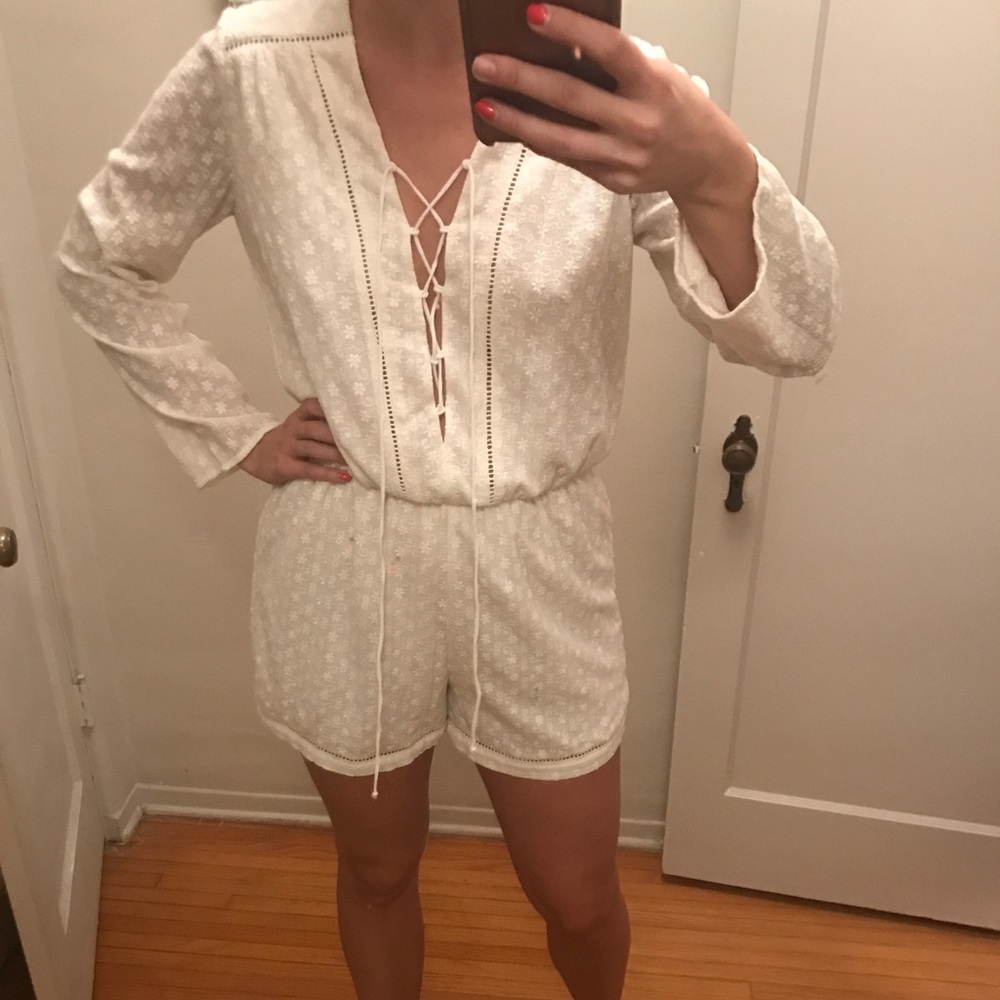 Wayf Lace Up Romper